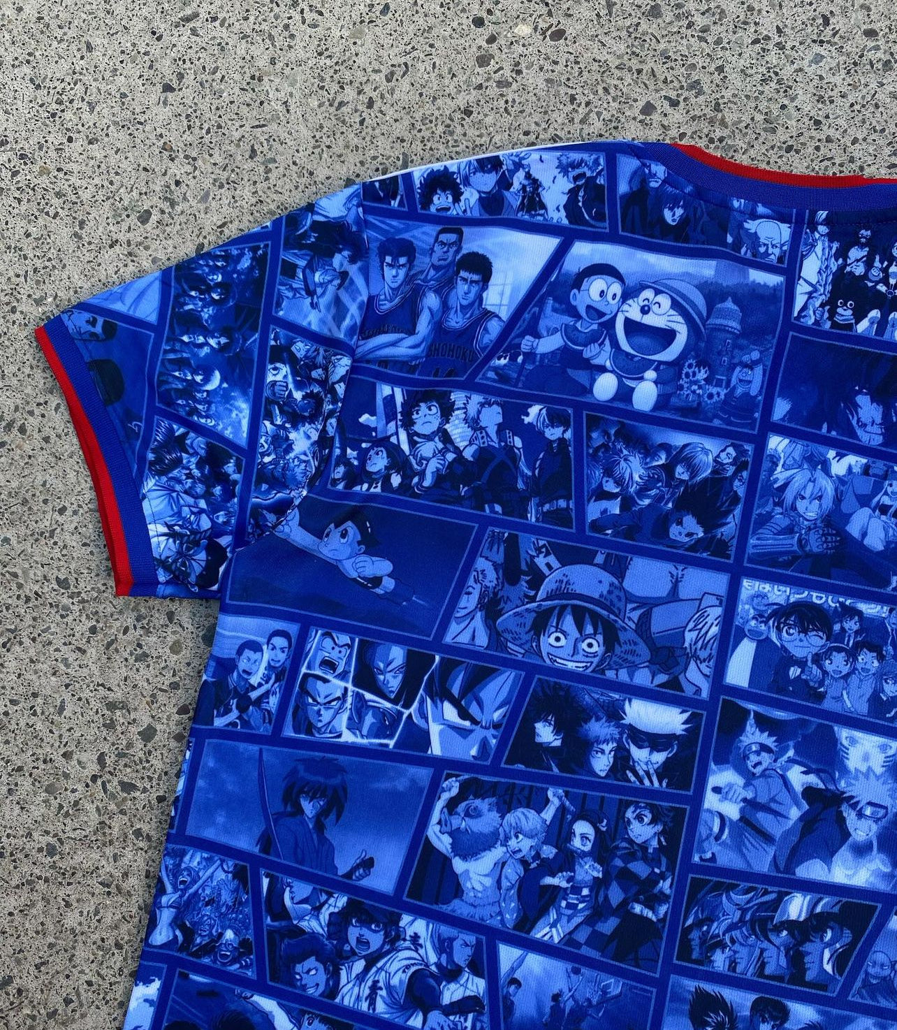 japan anime x stussy soccer jersey special edition1