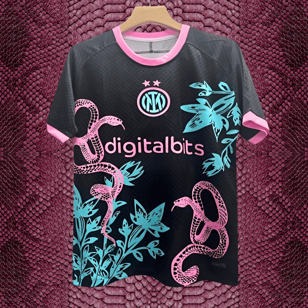 Inter Milan Rose Snake 2024 2025 Special Edition Shirt from the front