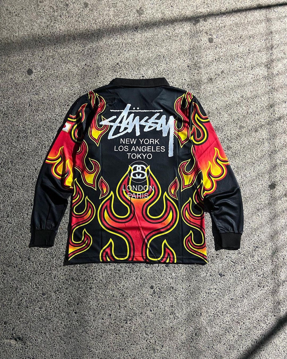 JAPAN Retro FIRE X stussy soccer jersey LIMITED EDITION football KIT shirt soccer jersey tshirt