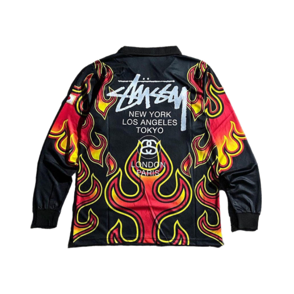 JAPAN Retro FIRE X stussy soccer jersey LIMITED EDITION football KIT shirt soccer jersey tshirt