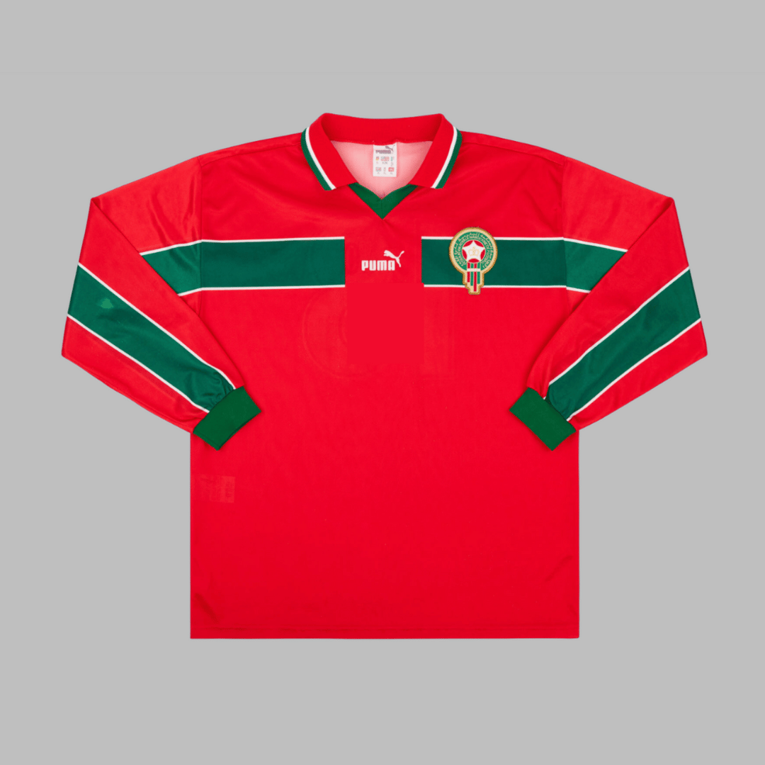 Morocco 1998 World Cup Away Retro Kit   Long Sleeves