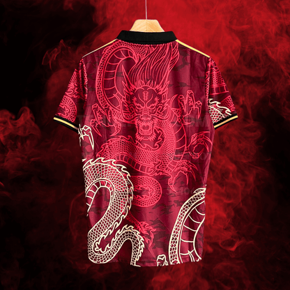 real madrid dragon de fuego red shirt