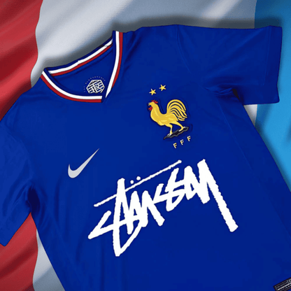 blue france stussy shirt