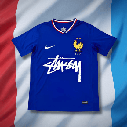 blue france stussy shirt