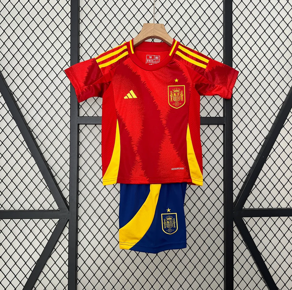 spain home kids soccer Shirt 2024 2025