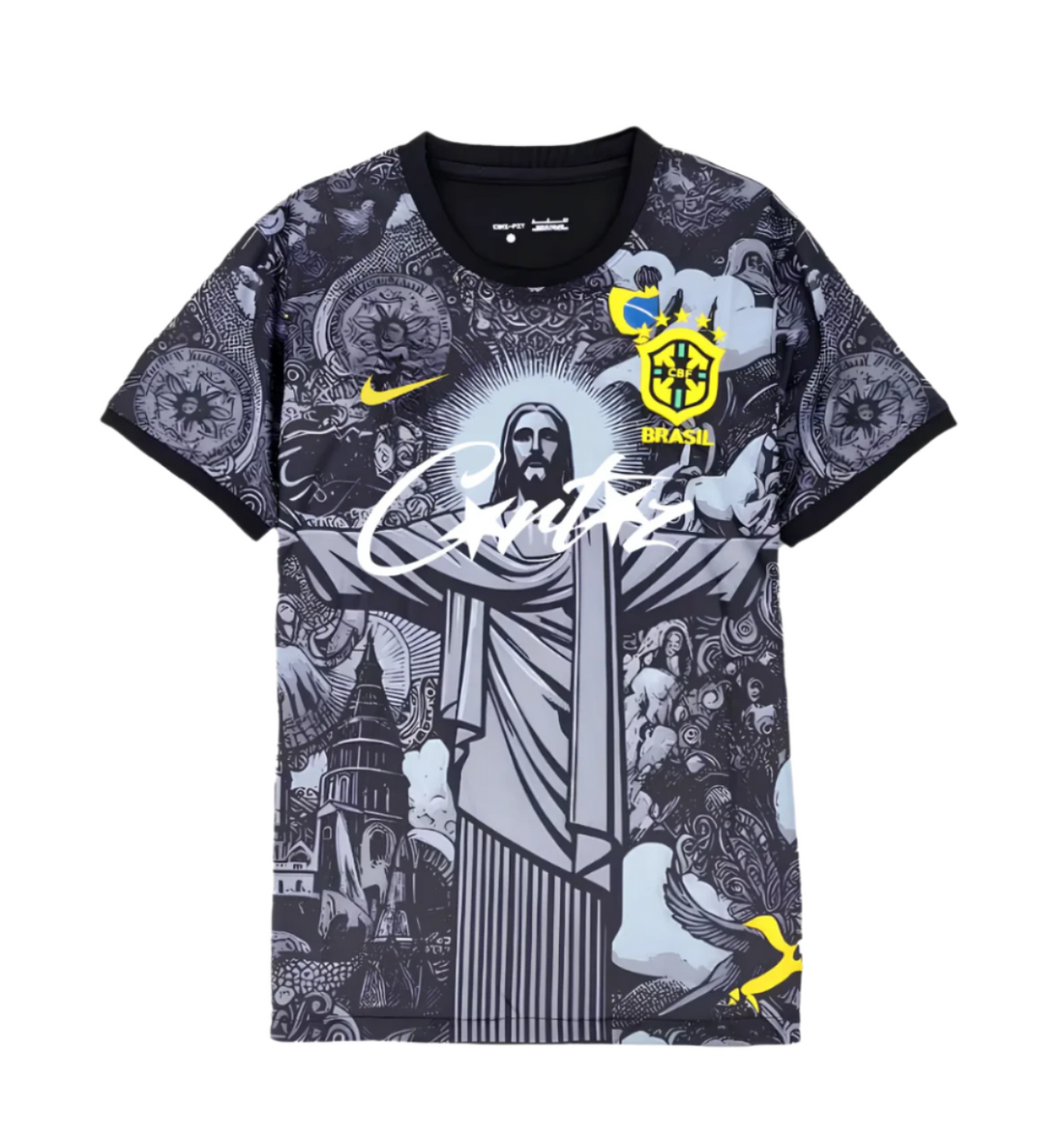Brazil Jesus Corteiz Jersey - Black Special Edition