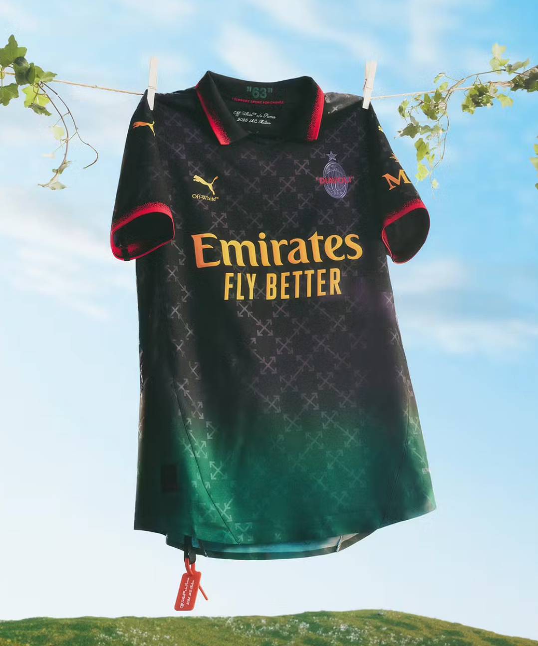 AC Milan Off White Jersey   Black 2024 25
