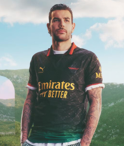 AC Milan Off White Jersey   Black 2024 25