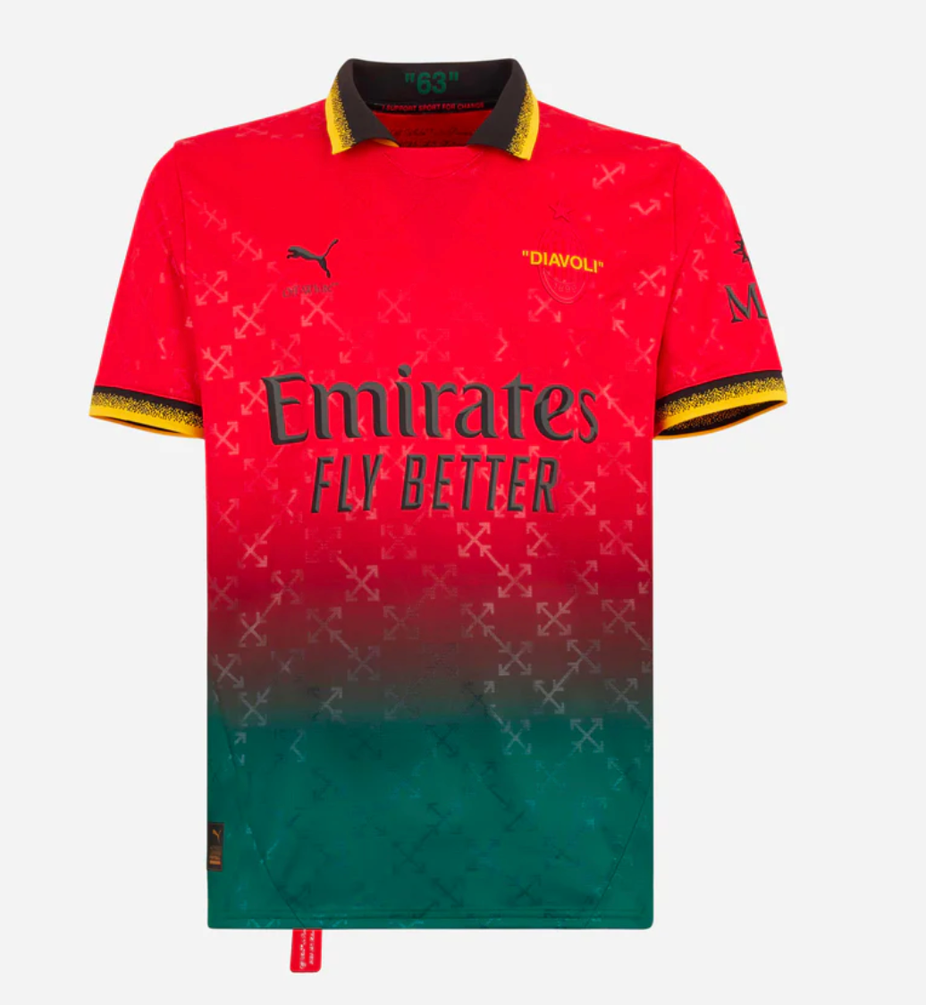 AC Milan Off White Jersey   2024 25 RED