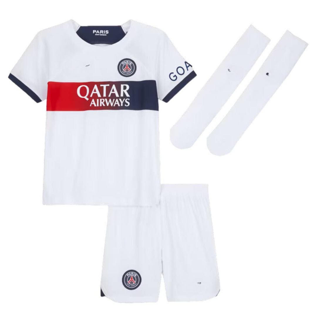 psg kids football kit away 2023 24