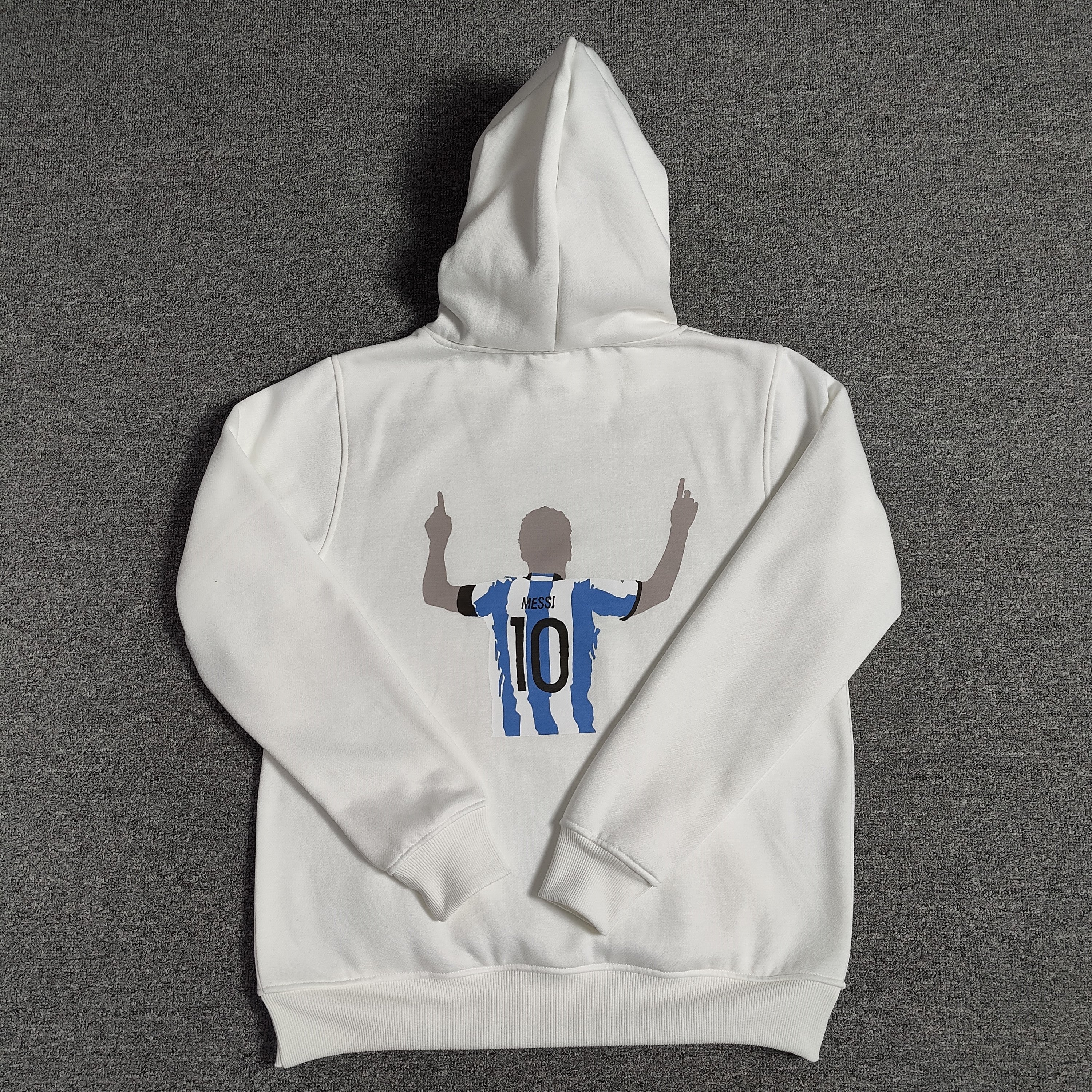 argentina messi soccer hoodie white