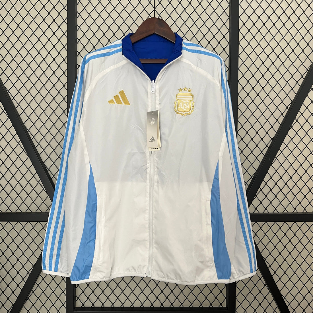 argentina reversible soccer windbreaker