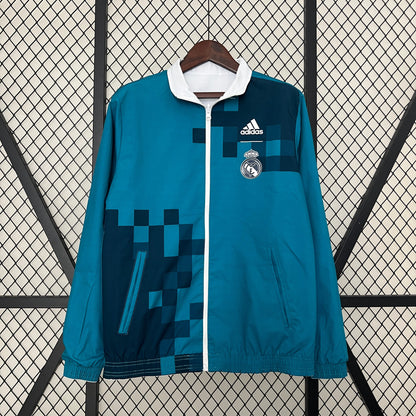 real madrid reversible soccer windbreaker