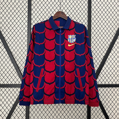 barcelona reversible soccer windbreaker