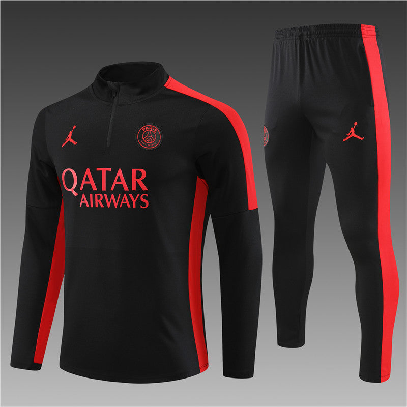 psg tracksuit black red