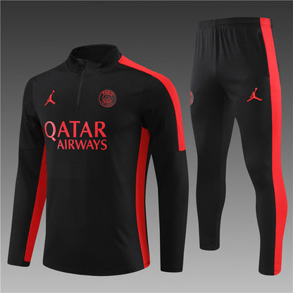 psg tracksuit black red