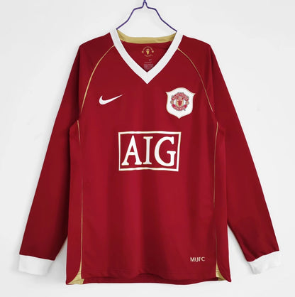 manchester united retro jersey 2006 2007 long sleeve home