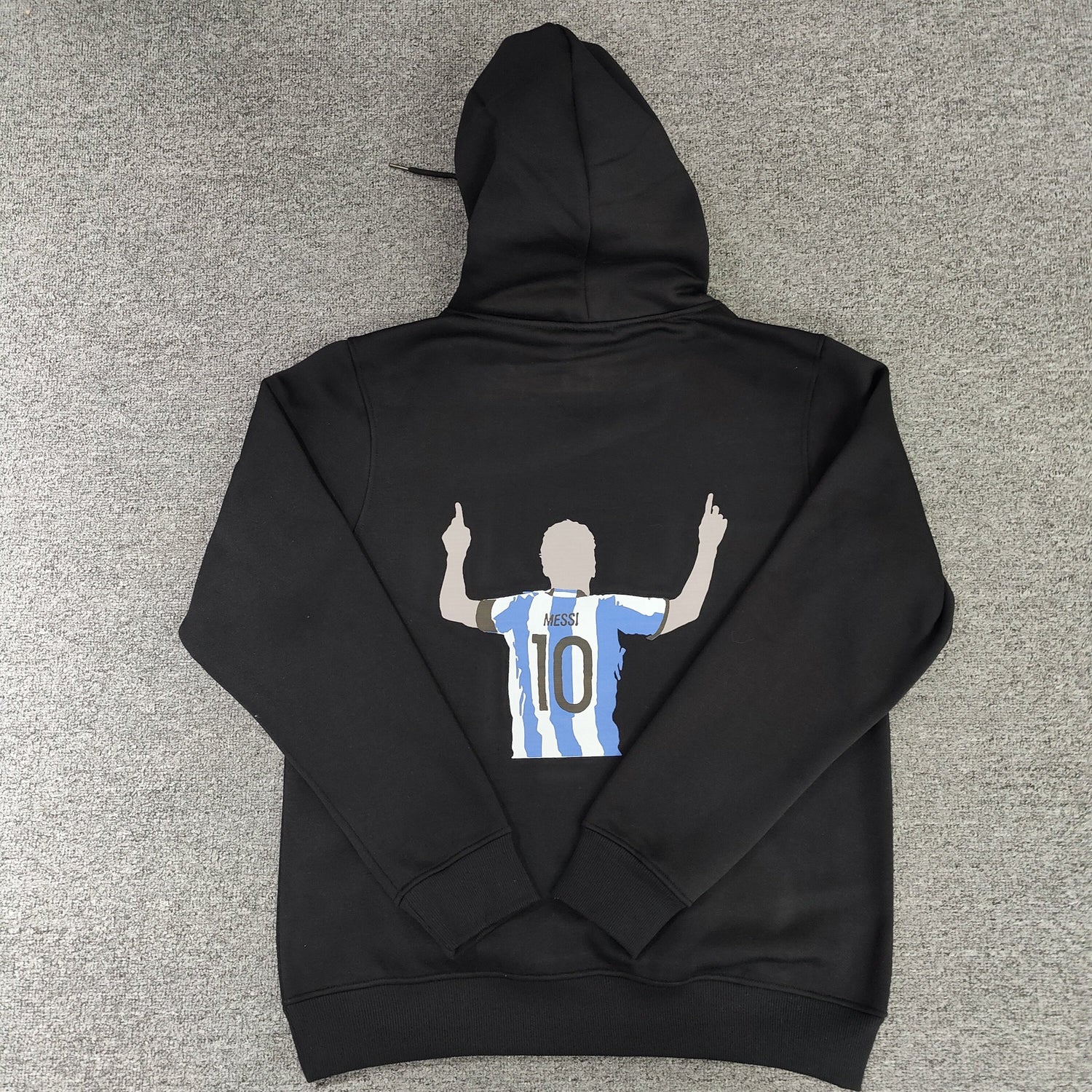 argentina messi soccer hoodie black
