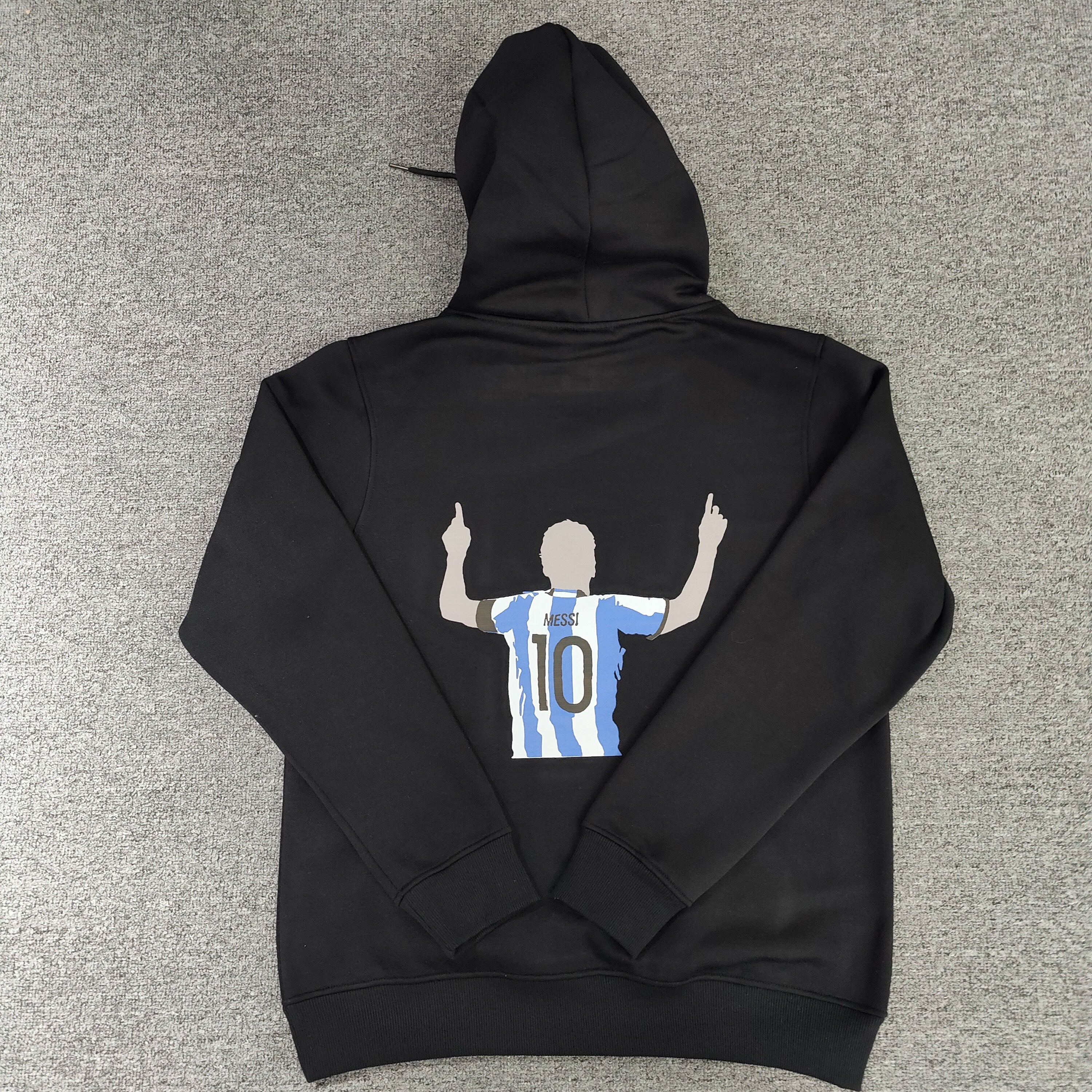 argentina messi soccer hoodie black