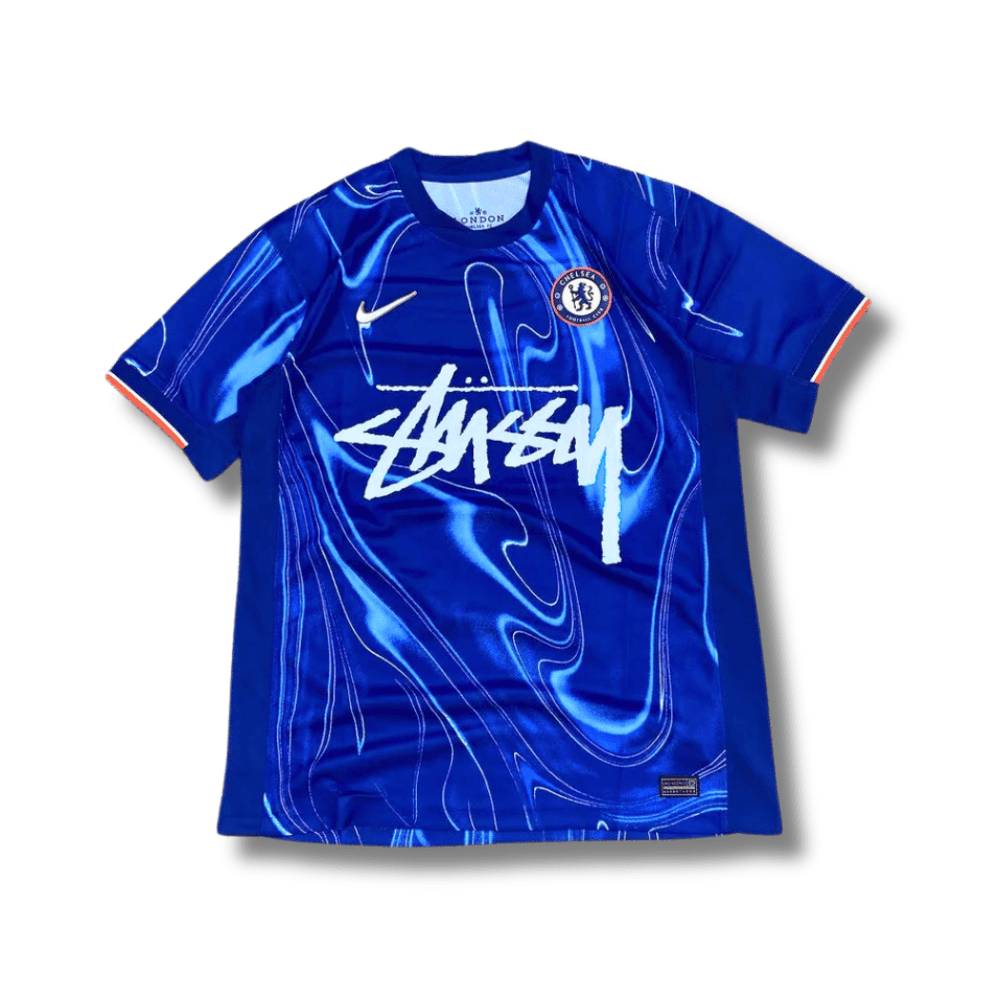 chelsea x stussy 24 25 home football kit