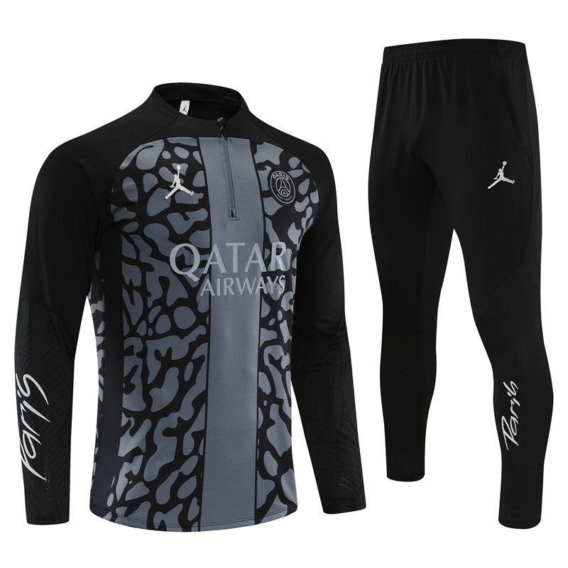psg tracksuit 23 24 gray black camo style