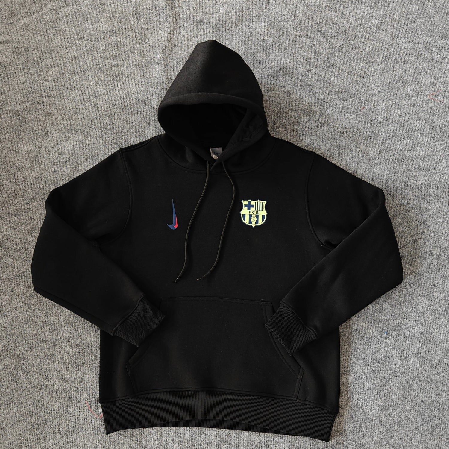 barcelona soccer hoodie black