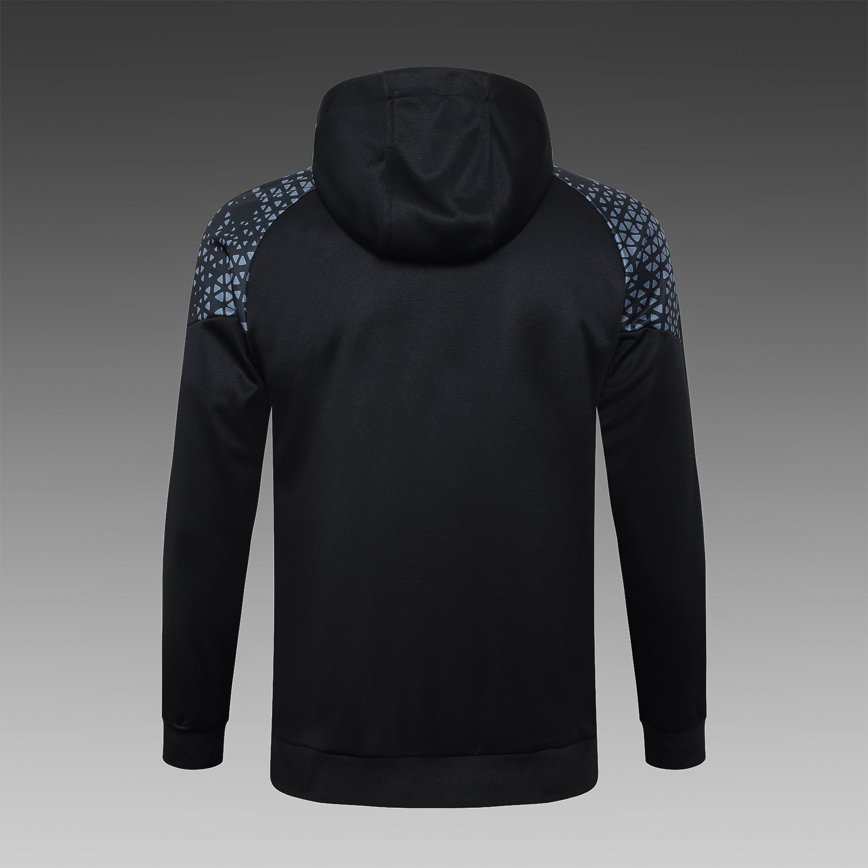 marseille 23 24 black Football Tracksuit hoodie