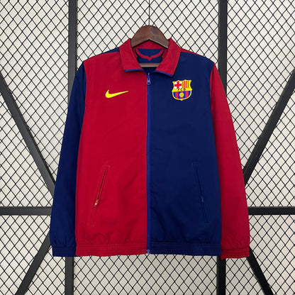 barcelona reversible soccer windbreaker