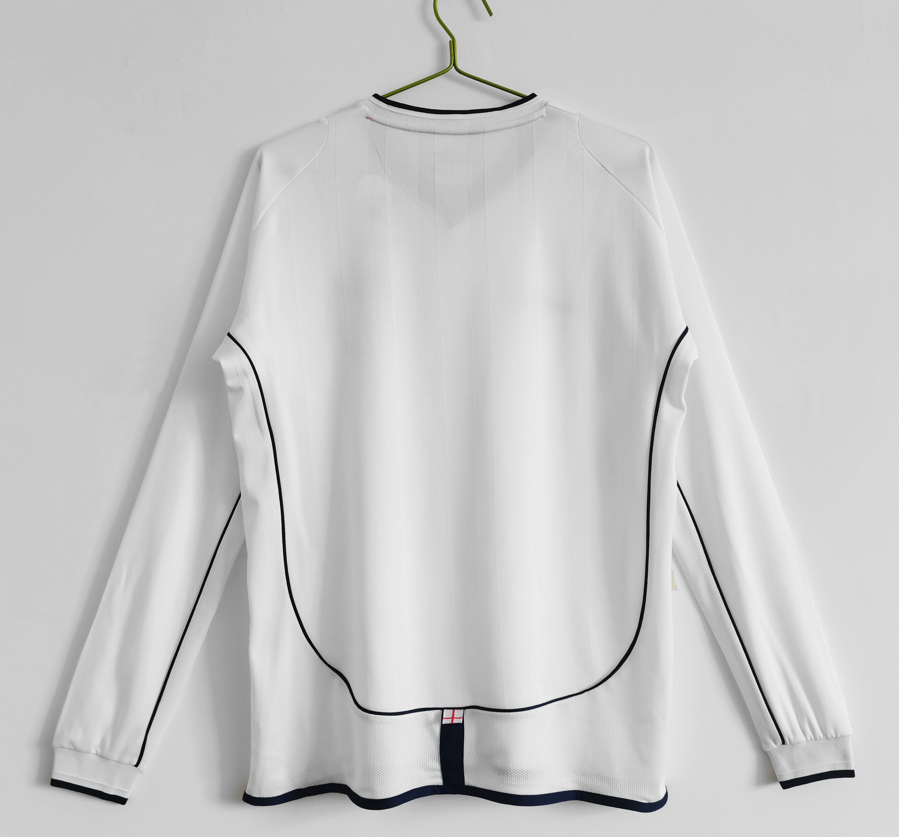 2002 england home long sleeves jersey