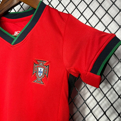 ronaldo kids football kit portugal 2025 home red