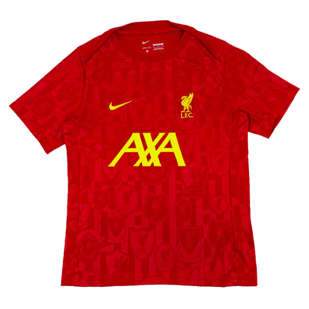 2024-2025 Liverpool Dri-Fit Pre-Match Shirt red