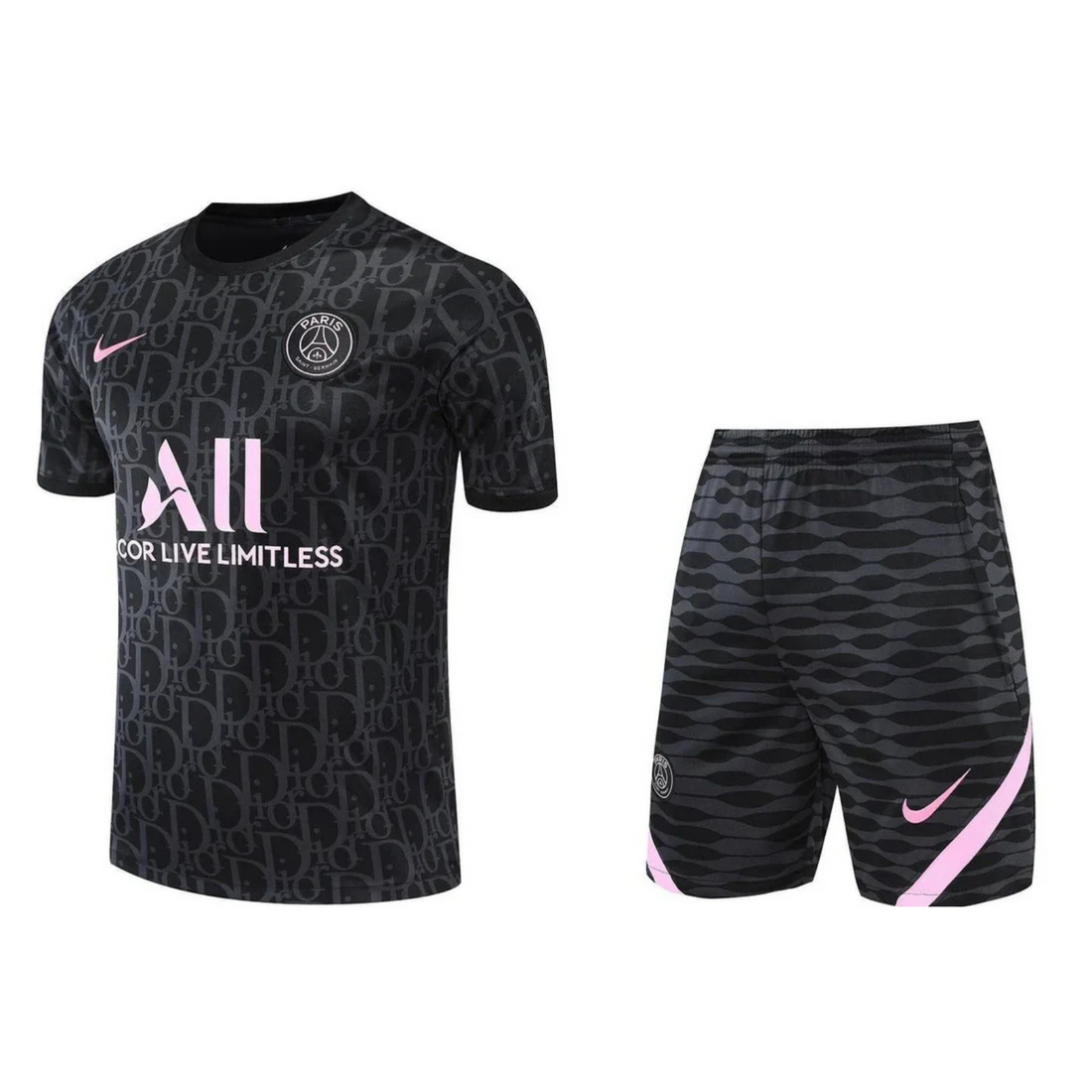 Conjunto de camisa Dior del PSG (camiseta y pantalón corto)