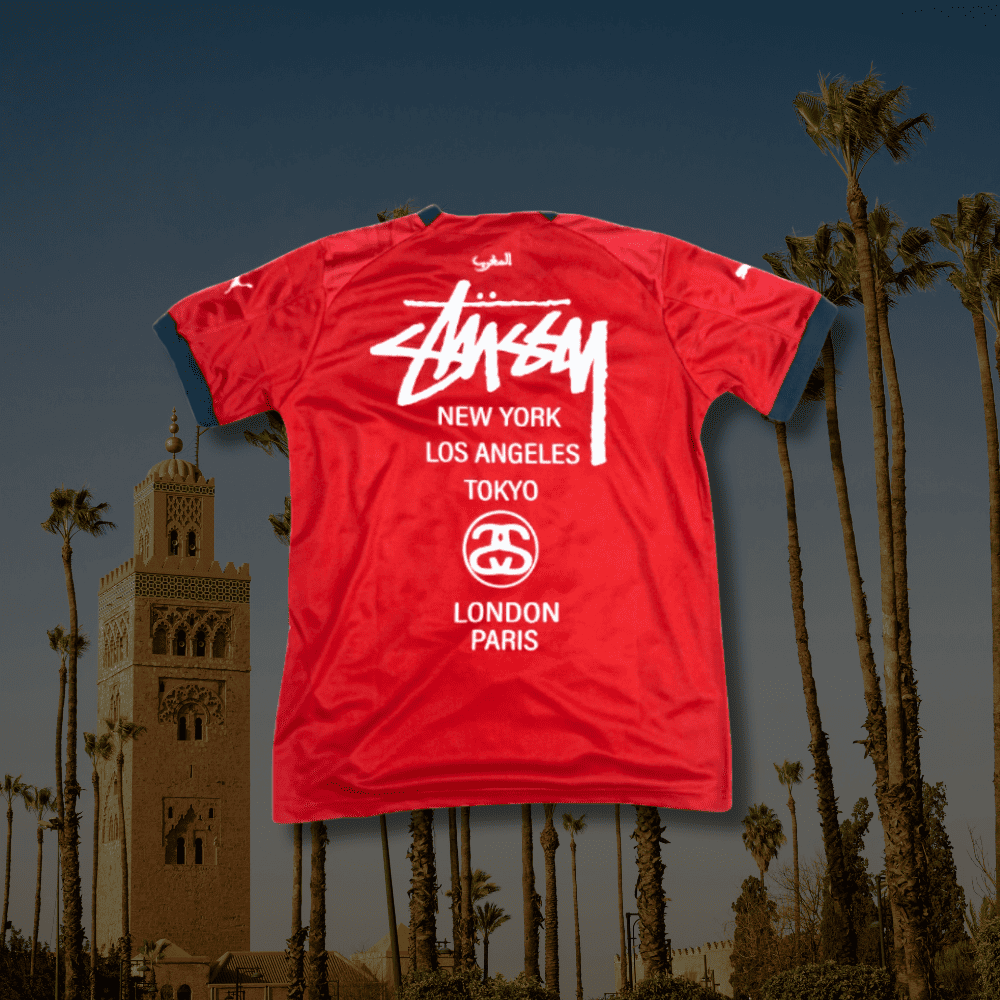 morocco stussy jersey 2022 world cup