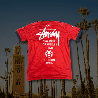 morocco stussy shirt 2022 world cup