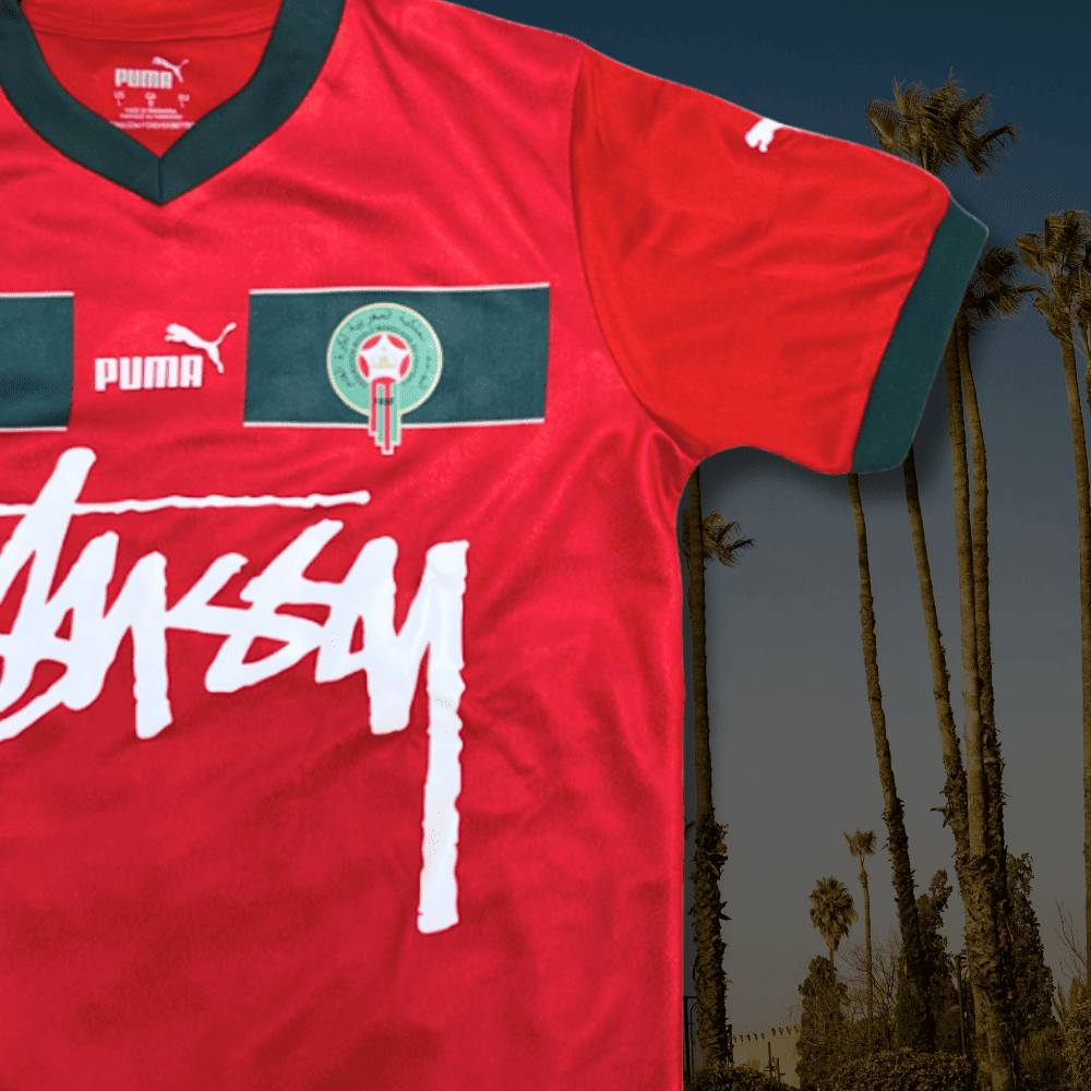 morocco stussy shirt 2022 world cup