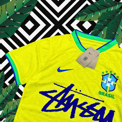 brazil stussy soccer jersey 2025 samba edition