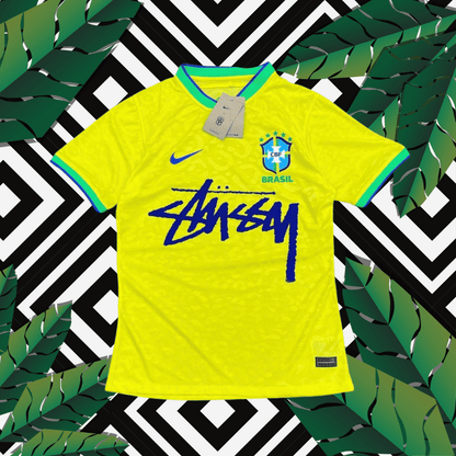 brazil stussy soccer jersey 2025 samba edition