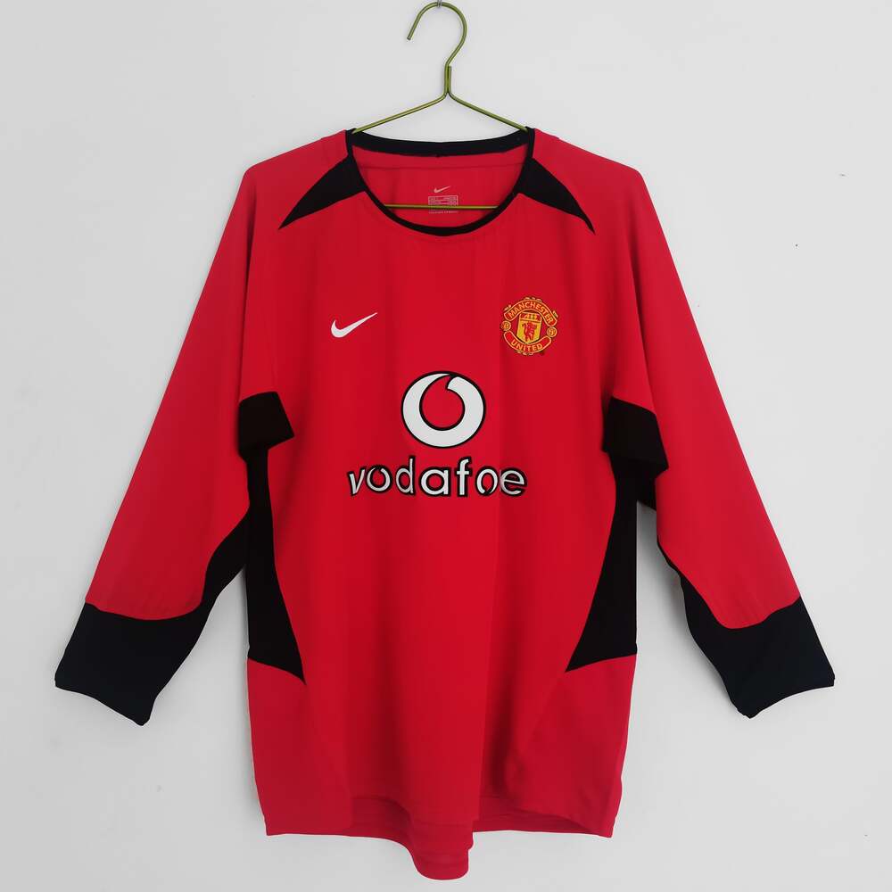 03 04 manchester united retro jersey long sleeves