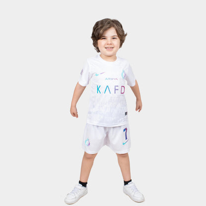 al nassr kids jersey 2024 white away